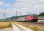 Am 25.Juli 2013 war 460 083 mit einem Schnellzug zwischen Wauwil und St. Erhard-Knutwil auf dem Weg nach Luzern.