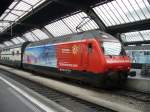 SBB - Werbelok 460 078-9 im Bahnhof von Zrich am 12.10.2007