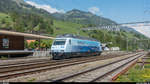 Loktaufe Re 465 016 auf den Namen  Stockhorn  zum 50-jährigen Jubiläum der Stockhornbahn am 5.