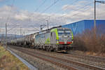 Siemens Vectron 475 414-9 der BLS fährt Richtung Bahnhof Itingen. Die Aufnahme stammt vom 20.01.2020.