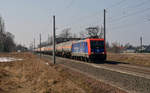 482 037 führte am 25.03.18 den Ammoniakzug von Großkorbetha nach Piesteritz durch Brehna Richtung Bitterfeld.