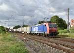 SBB Cargo 482 005 kommt mit einem Klv durch Rheydt Hbf gen Aachen West gefahren.21.6.2018