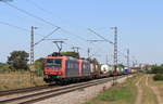 Re 482 013-0 und Re 482 022-1 mit einem KV Zug bei Wiesental 22.4.20