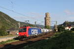 482 030 mit einem  KLV  am 21. Juli 2021 bei Oberwesel.