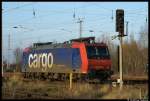 SBB Cargo 482 016 am 29.12.08 abgestellt am Hp Rostock Dierkow.