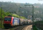 Re 482 029-6 mit einem ler -> Norden  bei der Durchfahrt Istein 14.4.09