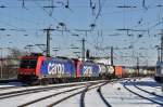 SBB Cargo 482 045-2 + 482 020-5 Aachen Hbf 16 Februari 2010