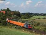 Re 482 024-7 mit einem Containerzug gen Sden 19.8.10