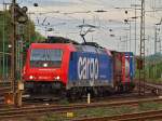482 043-7 zieht am 06.10.2010 einen Containerzug aus Aachen West Richtung Kln.