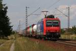 482 031-2 mit einem Containerzug in Wiesental am 04.08.2010