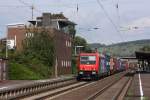 482 039 mit einem COntainerzug in Einbeck-Salzderhelden.