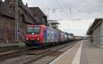 Nachdem der Sonderzug dann endlich seine Reise angetreten hat, kam noch dieses Doppel durch: 482 004-9 mit 421 381-5 als Wagenlok und Containerzug in Fahrtrichtung Sden. Aufgenommen am 17.09.2011 in Eichenberg.