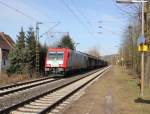 SETG 482 042-9 mit H-Wagenzug in Fahrtrichtung Sden. Aufgenommen am 24.03.2013 in Ludwigsau-Friedlos.