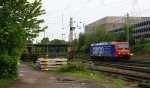 482 010-6 von SBB-Cargo rangiert in Aachen-West am Abend des 14.5.2013.