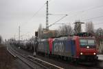 SBB Cargo/HSL 482 034 zog am 4.1.13 die SBB 482 04x und einen Kesselzug durch Berlin-Jungfernheide.