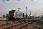 Am 11.07.2013 fuhr SBB Cargo Re 482 027-0 mit dem fast tglichen Schotterzug aus Bayern in Richtung Schweiz. Hier ist der Capital-Schotterzug bei der Durchfahrt auf der KBS 703 in Orschweier gen Freiburg.