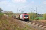 SETG/Raildox 482 042-9 mit einem Ganzzug H-Wagen am 29.04.2013 bei Salzderhelden 