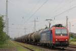 SBB Cargo 482 010 zog am 26.6.13 einen Kesselzug von Gelsenkirchen Bismarck nach Basel SBB durch Ratingen-Lintorf.