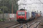 482 028-8 mit Containerzug aus Richtung Seelze kommend. Aufgenommen in Hannover Linden-Fischerhof am 11.09.2013.