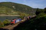 482 022-1 mit einem KLV Zug in Trechtingshausen am 17.09.14