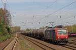 SBB Cargo 482 027 am 2.4.14 mit einem Kesselzug in Düsseldorf-Rath.