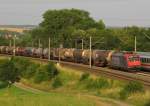 SBB Cargo 482 003-1 mit Kesselwagen Richtung Eisenach, am 17.07.2015 bei Erfurt Bischleben.