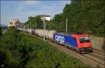 SBB Cargo 482.044 fährt am 27.08.15 mit Kesselwagen die Westbahn bei Melk entlang.