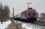 Mit dem Ammoniakzug aus Piesteritz rollt 482 037 der Infra Leuna am 17.01.16 durch Greppin Richtung Bitterfeld. Ziel des Zuges ist Großkorbetha.