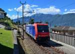 Re 484 019 mit einem KLV am 28.08.2013 bei San Nazzaro.