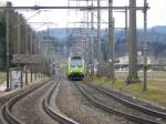 BLS - 485 002 mit Rolla unterwegs bei Lyssach am 22.02.2014