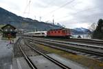 ICE 4 Messfahrten zwischen Interlaken Ost und Spiez: Re 620 040-6 zieht den ICE 4 9004 durch Faulensee Richtung Interlaken, 09.03.2017.