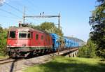 Am Montag, 22. August 2017 (Punkt 17.00 Uhr)durchquert die SBB Re 620 048-9  Aigle  mit einem aus der Ostschweiz kommenden Kies-Güterzug(leer) unter blauem Himmel, die 90 Meter lange Wildbachbrücke bei Rorbas, Richtung Bülach.

(Nur zu Info: Die C 5/6 Nr. 2969 wird am 20. Okt. 2017 von Sulgen via Winterthur, [Hier durch die Wildbachbrücke bei Rorbas,] Bülach, Koblenz, Brugg nach Schwyz/Erstfeld fahren.)