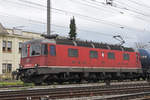 Re 620 045-5 durchfährt den Bahnhof Pratteln. Die Aufnahme stammt vom 29.10.2018.