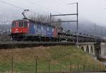 SBB CARGO Re 620 008-3  WETZIKON  mit dem Militärzug 69131 in Grenchen-Nord am 14.