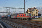 Re 620 022-4 durchfährt den Bahnhof Rupperswil. Die Aufnahme stammt vom 17.01.2020.