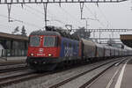 Re 620 027-3 durchfährt den Bahnhof Rupperswil. Die Aufnahme stammt vom 10.06.2021.