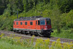 Re 620 064-6 fährt Richtung Bahnhof Tecknau. Die Aufnahme stammt vom 25.08.2021.