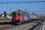 Re 620 065-3 durchfährt den Bahnhof Rupperswil. Die Aufnahme stammt vom 13.01.2022.