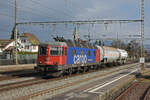 Re 620 081-0 durchfährt den Bahnhof Rupperswil. Die Aufnahme stammt vom 04.02.2022.