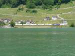 SBB - Re 6/6 (620...-.) mit Post Gterzug unterwegs am Bielersee in Ligerz am 15.06.2013