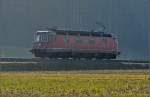 Re 6/6 Nr. 11634  Aarburg-Oftringen  im Thurtal bei Eschikofen. Februar 2014.