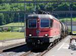 SBB - Re 6/6  11654 vor Güterzug  bei der durchfahrt im Bahnhof Wynigen am 20.05.2014