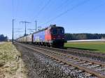 SBB - Lok 620 033-1 vor Güterzug unterwegs bei Lyssach am 26.02.2015