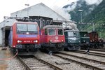 Lokparade beim Gottardofest in Erstfeld, am 4.6.2016.