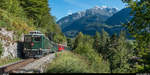 Am 26. August 2018 fand die 5. Fahrt des Zentralschweizer Whiskyzügli statt. Gefahren wurde mit dem  Muni  HGe 4/4 1992 und Mitteleinstiegswagen des Vereins zb Historic von Luzern nach Meiringen und zurück.<br>
Auf der Rückfahrt nach Luzern befindet sich der Zug hier noch ziemlich am Beginn des Zahnstangenabschnitts von Meiringen auf den Brünigpass.