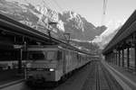 Zentralbahn Luzern-Engelberg, ehemals LSE
Am 15. November 2018 wartet die HGe 4/4 101 961-1 auf dem Endbahnhof Engelberg mit ihrem IR auf ihren nächsten Einsatz.
Foto: Walter Ruetsch