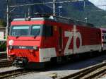 E-Lok HGe 4/4 101961-1 im Bahnhof von Meiringen am 19.08.2006