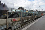 Militärtransport auf der Schiene  Am 9.