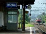 Bahnhofsambiente in Roche.