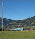 Ein Bild fr Tim und Jonas, das (hoffentlich) zeigt, dass auch Nachschsse ihren Reiz haben. 
MOB Regionalzug bei Gstaad am 5. Nov. 2010.